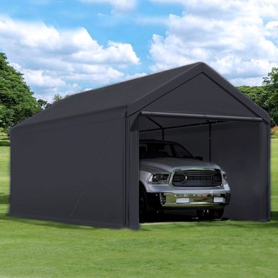 Black 10 x 20 Foot Durable Polyethylene Carport Sidewalls