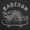 Mens Radcoon Tshirt Funny Rad Raccoon Cool Skateboard Graphic Novelty Tee - Crazy Dog Men's T Shirt - 2 of 4