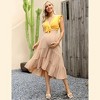 Maternity Dress High Waist Maternity Patchwork Long Skirt - 3 of 4