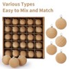 25Pcs Flocked Christmas Ball Ornaments Set - Vintage Velvet Texture, Multi-Functional Holiday Decor - 4 of 4