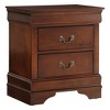 NicBex Elegant Nightstand With 3 Drawers Wooden Bedside Table End Table for Bedroom, Living Room - 4 of 4