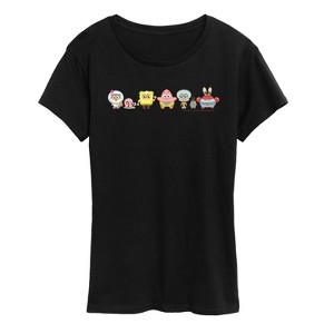 Women's - Spongebob Squarepants - Adorabob Lineup Full Color Short Sleeve Graphic T-Shirt - 1 of 4