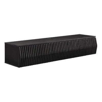 Modway Vaughn 64 Inch Wall Mounted TV Stand in Black - Floating Entertainment Center with Storage - Mid Century Modern Low Profile Media Cabinet