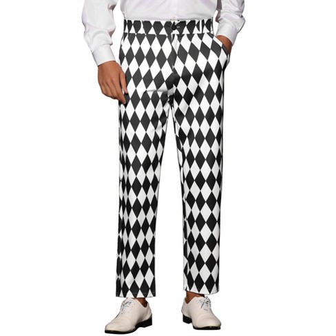 Lars Amadeus Men's Striped Dress Pants Straight Fit Color Block Business Stripe  Trousers 28 Black at  Men's Clothing store