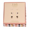 FAO Schwarz Gold Tone Kitty  Trio Earring Set - 2 of 2
