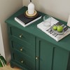ChicFurnit Decorative Storage Cabinet Modern Farmhouse Sideboard with 3 Drawers and Door for Living Room, Green, 35.83"*18.31"*10.24" - 4 of 4