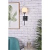 Elegant Lighting Neri 1 light black and white glass wall sconce - 2 of 4