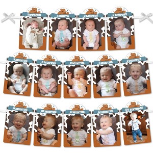 My First Rodeo - DIY Little Cowboy 1st Birthday Party Decor - Picture Display - Photo Banner - 1 of 4