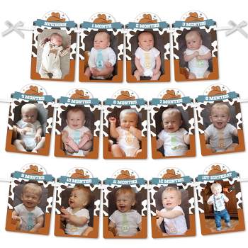 My First Rodeo - DIY Little Cowboy 1st Birthday Party Decor - Picture Display - Photo Banner