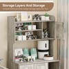 Garvee Cat Litter Box Enclosure with Shelves & Doors, Hidden Litter Box Furniture, Indoor Cat House Furniture for Most of Litter Box - 3 of 4