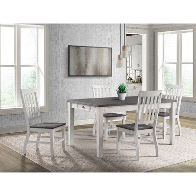 Cottage Charm Two-Tone Extendable Dining Table with Storage