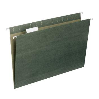 Smead Hanging File Folder with Tab, 1/5- Cut Adjustable Tab, Legal Size, PAPER, 25 per Box (64155)