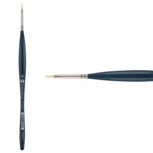 Borciani e Bonazzi Unico Bianco Synthetic Series 831 Paint Brush, Flat 2 - Acrylic, Oil, Gel, Impasso Painting - Ergonomic Handle, Cruelty-Free, Brass - 1 of 4