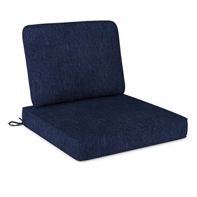 Costway 2/4/6-Pack 24" x 24" Deep Seat Cushion & Back Pillow with Removable Covers Outdoor Brown/Navy/Gray/Black