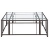 Coaster,Adri Square Glass Top Coffee Table with Casters - 4 of 4