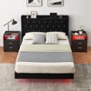 COZONY Floating Bed Frame with Upholstered Headboard and Ambient Lighting, Modern Platform Bed with Wood Slat Support - 4 of 4
