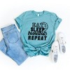 Simply Sage Market Women's Eat Sleep Basketball Repeat With Ball Short Sleeve Graphic Tee - 3 of 4