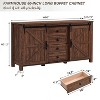 SinCiDo Farmhouse 60"Dressing Table with Sliding Barn Door and 4 Drawers,Drawer Cabinet Living Room,Bedroom,Coffee Bar - 3 of 4
