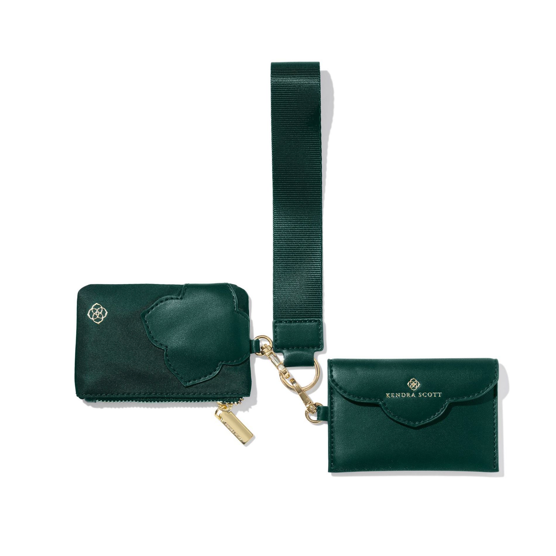 Kendra Scott Wallet Keychain - Dark Green