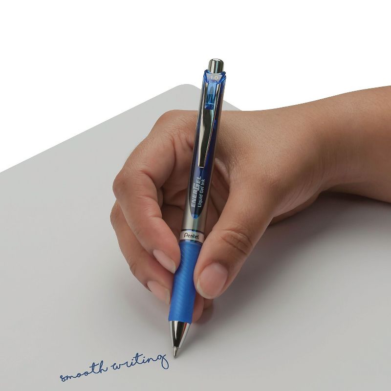 Pentel EnerGel RTX Gel Pens Blue Ink Dozen BL80-C, 5 of 6