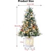Christmas Tree for Front Door, Christmas Tree with Potted, Xmas Tree with Red Berries, Xmas Tree for Holiday Decor - 2 of 4