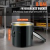 VEVOR Fryer Grease Bucket, 8 Gal Oil Disposal Caddy Stainless Steel Fryer Oil Bucket Rust-Proof Coating, Oil Transport Container, Black - 3 of 4