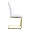 CAVINAS Modern PU Leather Dining Chair with Silver Metal Legs, Ergonomic Design, for Office, Restaurant, Kitchen - 4 of 4