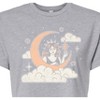 Women's - Instant Message - Celestial Moon Woman Cropped Graphic T-Shirt - 2 of 4