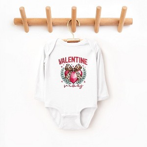 The Juniper Shop Coquette Valentine Vibes Baby Long Sleeve Bodysuit - 1 of 3