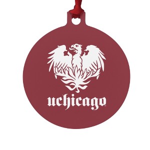 University of Chicago Primary Logo Aluminum Holiday Christmas Tree Ornament - 1 of 4