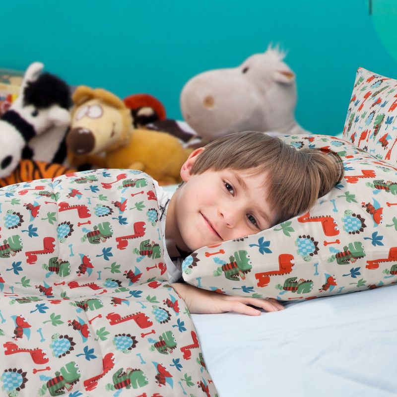 PiccoCasa Microfiber Kids Comforter Set Match 2 Pillow Covers Multicolor Full/Queen 3 Pcs, 2 of 6