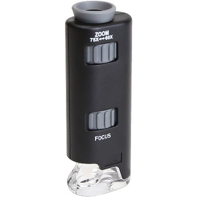 CARSON® MicroMax LED™ 60x–75x Pocket Microscope in Black