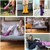 Tipi Toe Women's 12 Pairs Socks For Women Crew Lightweight Colorful Ombre Stripes & Ministripes Patterned Crew Socks - 4 of 4