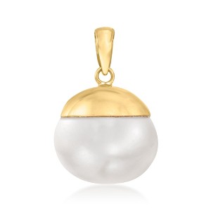 Ross-Simons 12-13mm Cultured Pearl Pendant in 14kt Yellow Gold Size 0.75 - 1 of 4