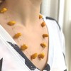 Slickblue Unique Handmade Illusion Necklace – 18-20 Inches with Orange Stones & Bead Accents for Summer - 3 of 4