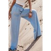 Amaryllis Women’s Smocked Waist Wide Leg Chambray Pants Relaxed Drawstring Fit Lightweight Soft Fabric Resort Travel - 2 of 4