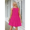 Coolmee Women Halter Neck Mini Dress Sleeveless Hollow Out A-Line Summer Dress - 4 of 4
