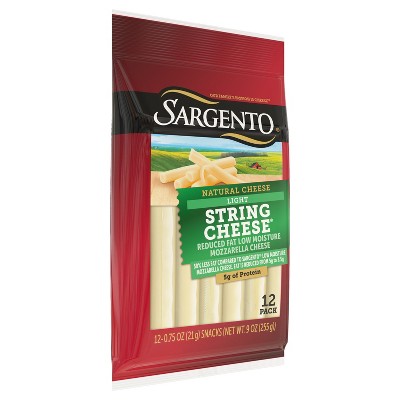 Sargento Reduced Fat Light Natural Mozzarella String Cheese - 12ct_2