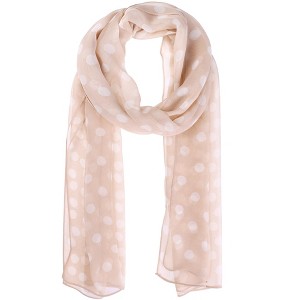 INSPIRE CHIC Women 1950s Retro Polka Dots Chiffon Lightweight Soft Sheer Long Scarves 1Pc - 1 of 4