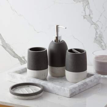 Marbleized Bath Accessory Collection by Sweet Home Collection™
