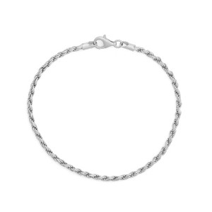 Giorgio Di Vicenza Sterling Silver 2.35mm Rope Chain Bracelet - 1 of 2
