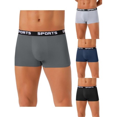 INSPIRE CHIC Men's 4 Pack Lightweight Short Leg Stretch Boxer Briefs