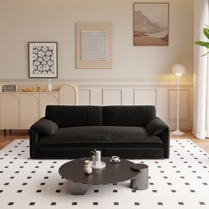 Kumasinova 66" Queen Pull Out Sofa Bed,3-in-1 Convertible Sleeper Sofa with Side Storage,Velvet Loveseat Bed for Living Room,Bedroom,Apartment - 1 of 4