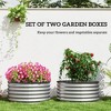 Aghana Digitals 2-Pack Galvanized Steel Raised Garden Beds, 3'x3'x1.4' Silver Open-Bottom Planter - 3 of 4