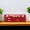 Slickblue Funny Are You Drunk Yes No Sign, 3.5x10 Rustic Pine Wood Sign, Multiple Color Options - 3 of 3