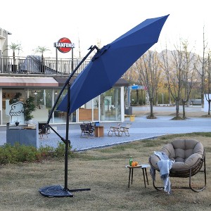 Kumasinova 10 FT Rust-Resistant Market Umbrella,Offset Patio Umbrella with Adjustable Tilt,Outdoor Umbrella for Garden,Poolside& Beach - 1 of 4