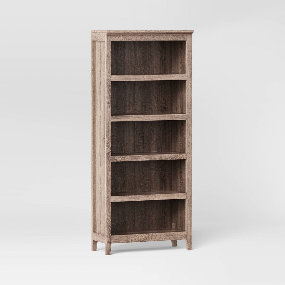 72"" Carson 5 Shelf Bookcase Rustic - Threshold™ -  17315142