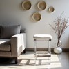 Starlight Canyon Home,White Acrylic Stool with Leather Seat for Counter Use - Clear Bar Stools - 3 of 4