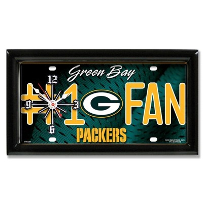 NFL Wall/Desk Analog Clock, #1 Fan with Team Logo - Green Bay Packers