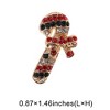 Unique Bargains Christmas Brooches YNCP4324 Stocking Alloy Dripping Wax Multicolor 0.87"x1.46" 1 Pc - 3 of 4